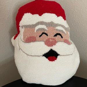 Super Cute Large Santa Head Decor Pillow